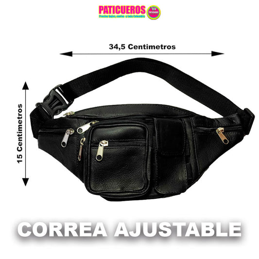 Canguro Modelo Clásico en Cuero Bovino (Multi-bolsillos) | Venta al Por Mayor