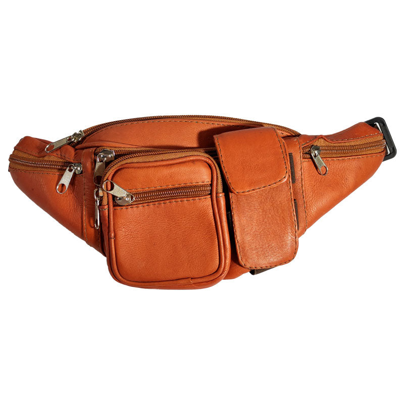 Canguro Modelo Clásico en Cuero Bovino (Multi-bolsillos) | Venta al Por Mayor