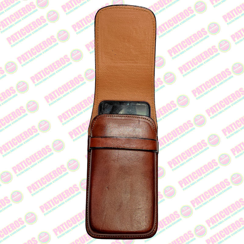 Estuche Porta Celular Universal en Cuero Bovino para Cinturón | Venta al Por Mayor
